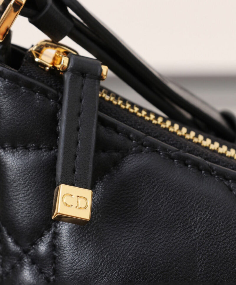 Christian Dior Miss Caro Mini Hobo Shoulder Bag Black